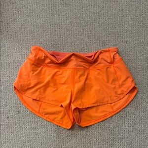 lululemon athletica Vibrant Orange Athletic Shorts